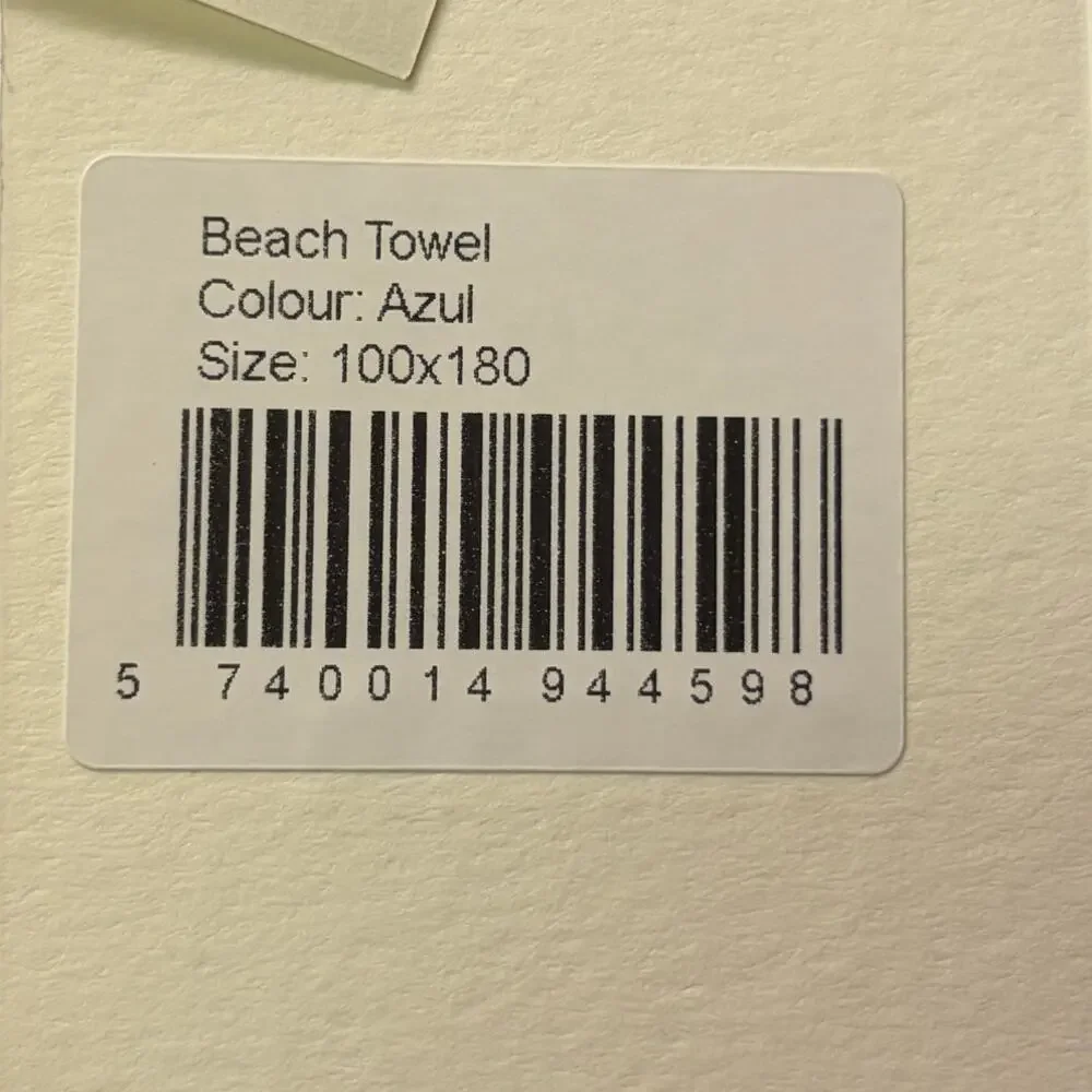 TEKLA x MR PORTER Blue Striped Fringed Beach Towel NWT Embroidered Exclusive